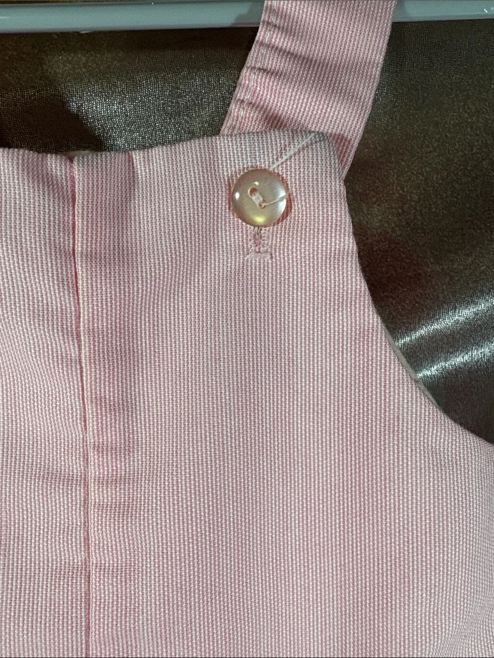 Vintage 3-6m Classic Pink Kids Cotton blend Overalls. 411‎